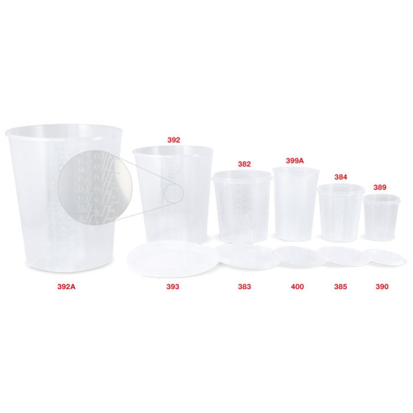 Graduated plastic mixing cup