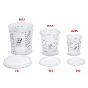 Graduated plastic mixing cup